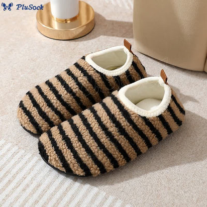 Plus Size Comfort Pinstripe Slippers