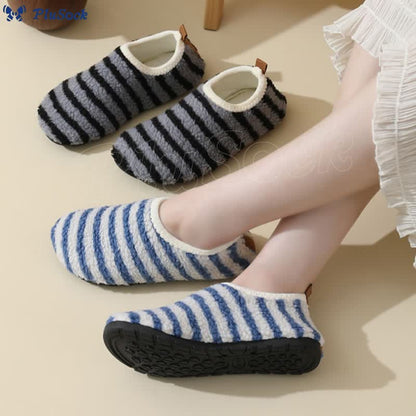 Plus Size Comfort Pinstripe Slippers