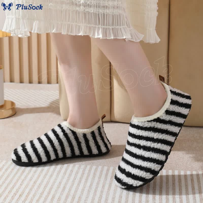 Plus Size Comfort Pinstripe Slippers