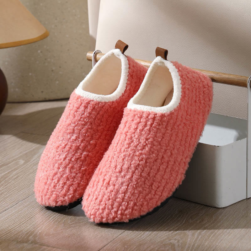 Plus Size Fuzzy Curly Fur Slippers