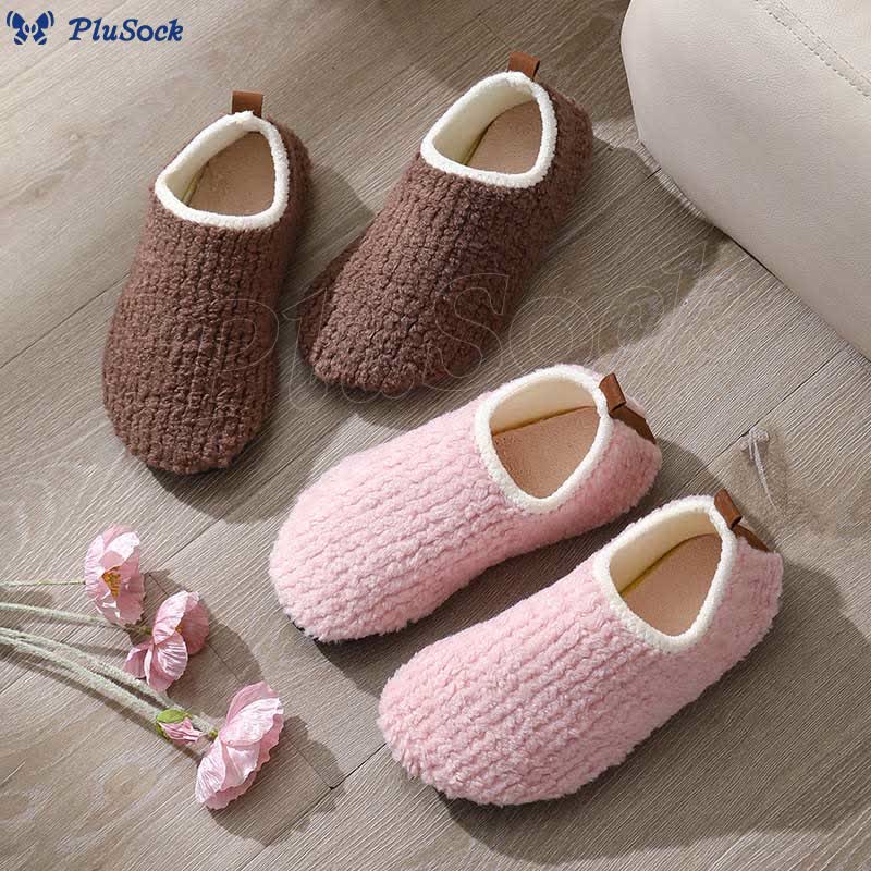 Plus Size Fuzzy Curly Fur Slippers