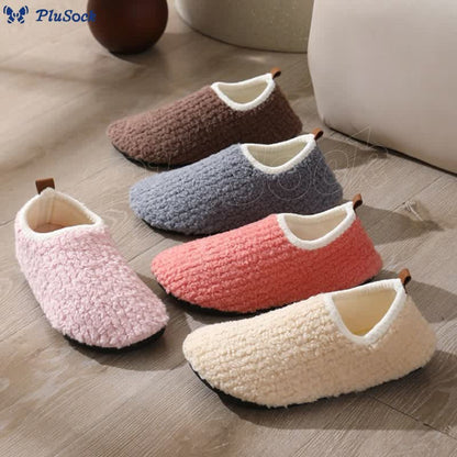 Plus Size Fuzzy Curly Fur Slippers