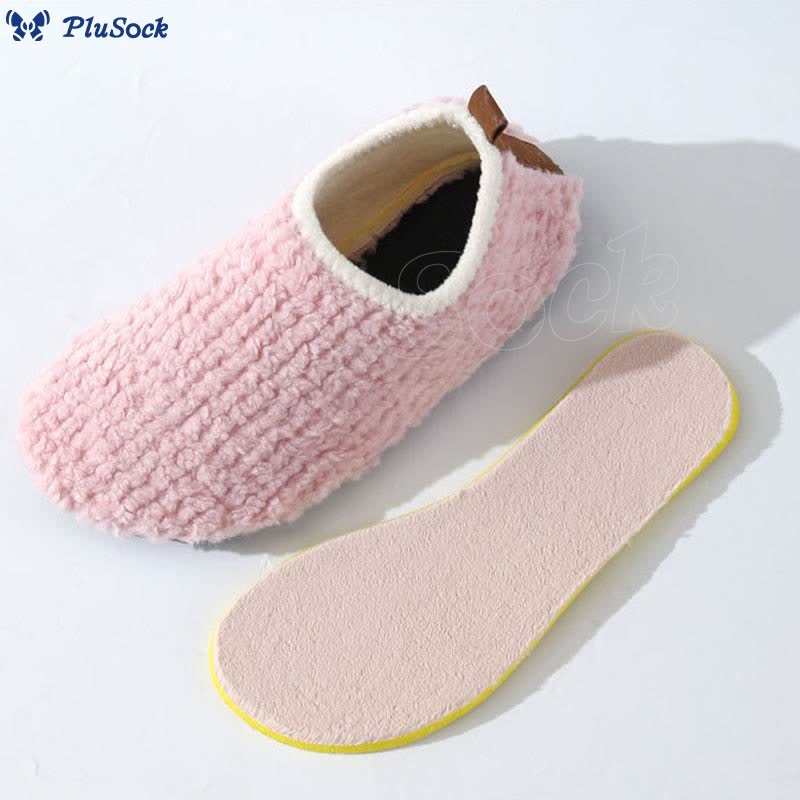 Plus Size Fuzzy Curly Fur Slippers