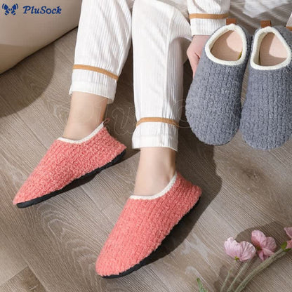 Plus Size Fuzzy Curly Fur Slippers