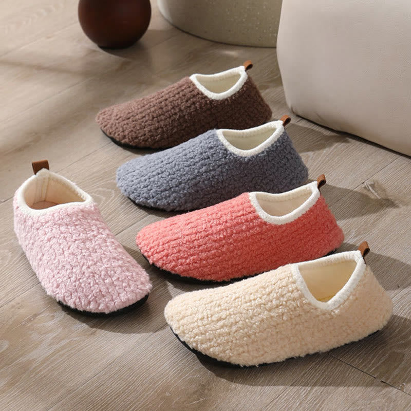 Plus Size Fuzzy Curly Fur Slippers