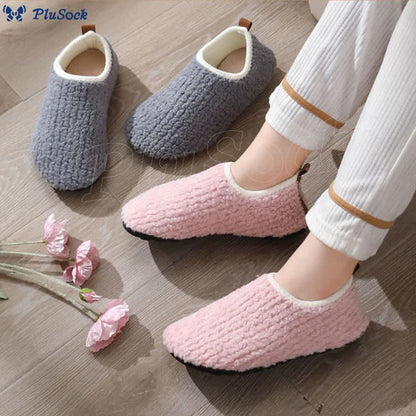 Plus Size Fuzzy Curly Fur Slippers