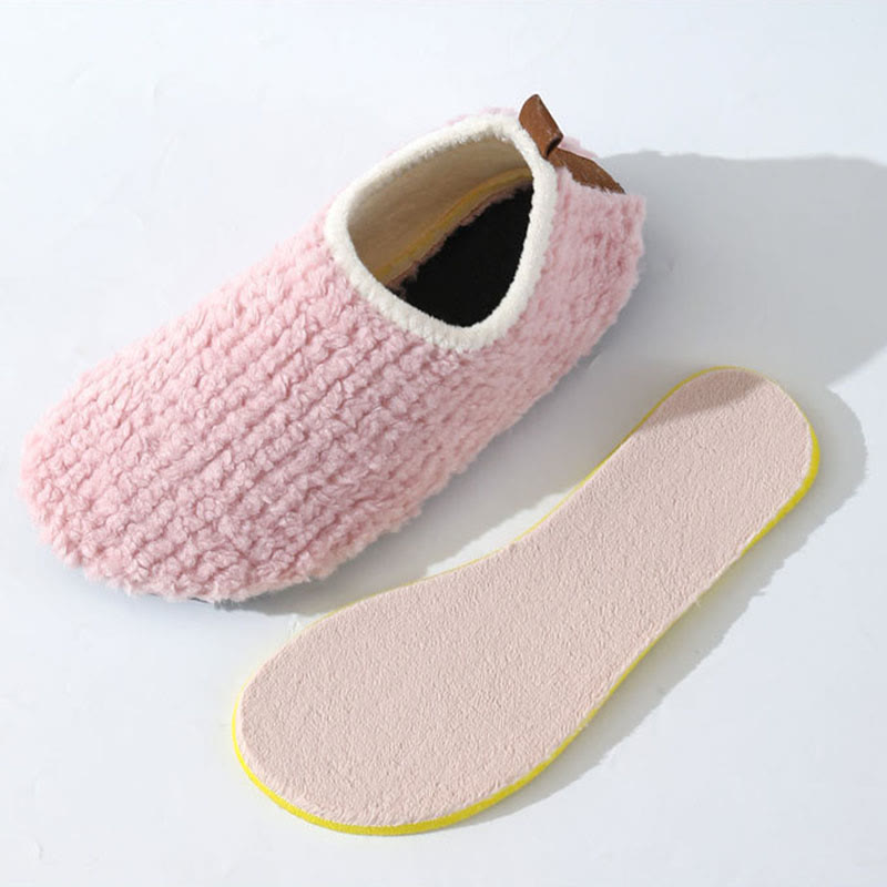 Plus Size Fuzzy Curly Fur Slippers