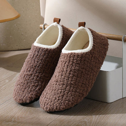 Plus Size Fuzzy Curly Fur Slippers