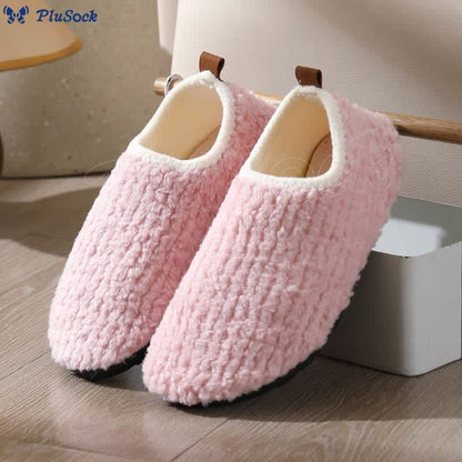 Plus Size Fuzzy Curly Fur Slippers