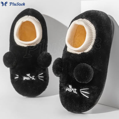 Plus Size Cartoon Cat Slippers