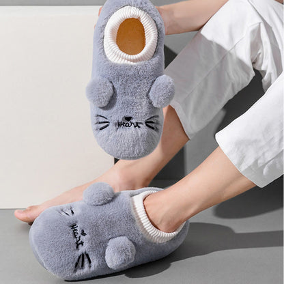 Plus Size Cartoon Cat Slippers