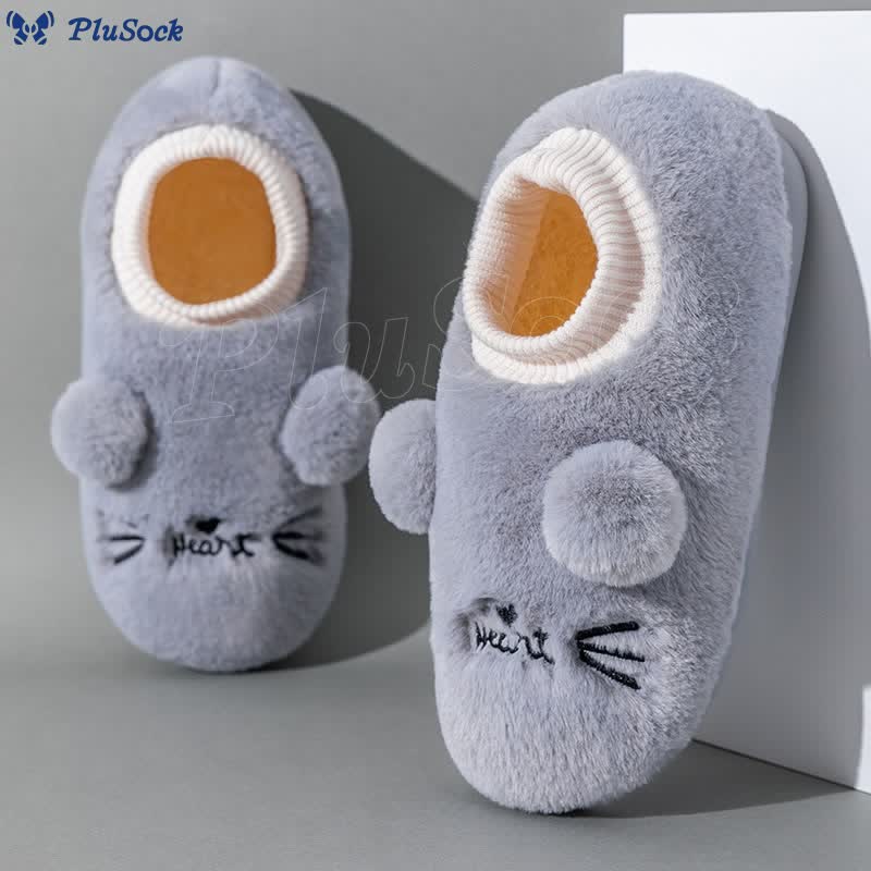 Plus Size Cartoon Cat Slippers