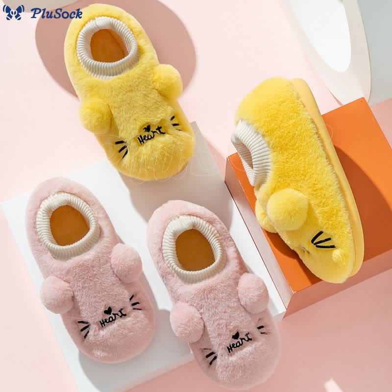 Plus Size Cartoon Cat Slippers