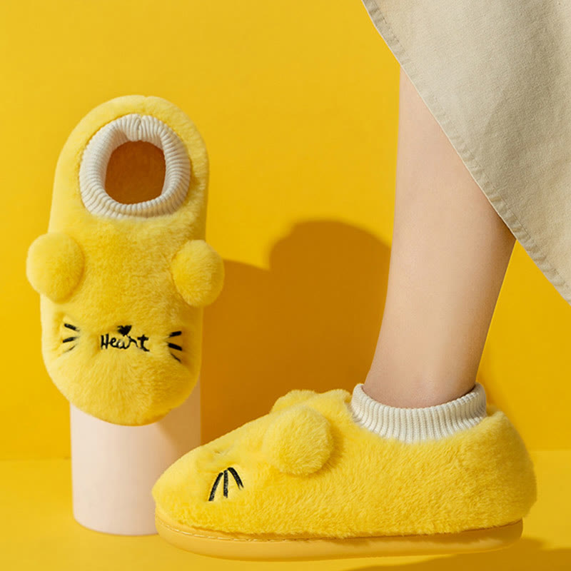 Plus Size Cartoon Cat Slippers