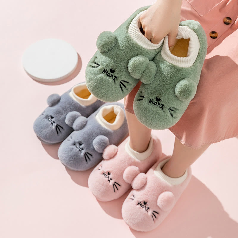 Plus Size Cartoon Cat Slippers