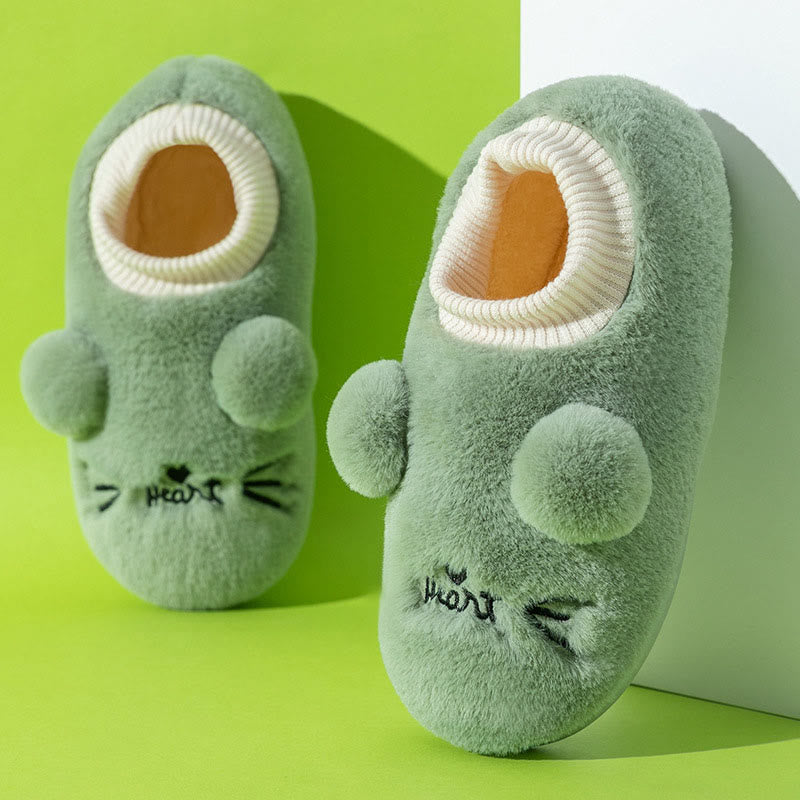 Plus Size Cartoon Cat Slippers