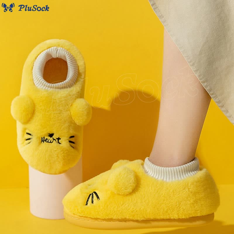 Plus Size Cartoon Cat Slippers