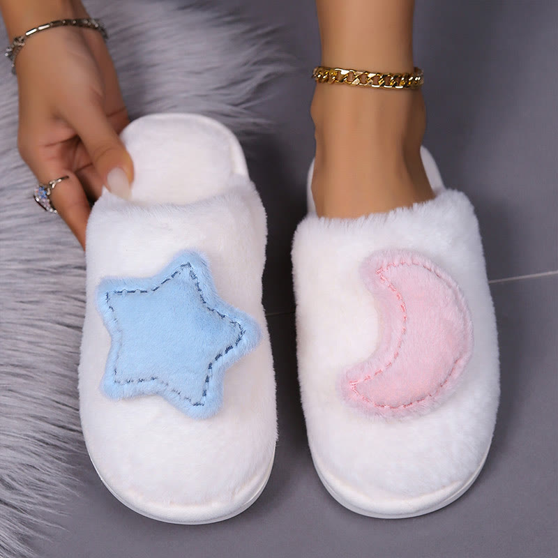 Plus Size Moon Stars Slippers