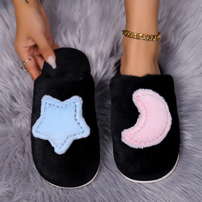 Plus Size Moon Stars Slippers