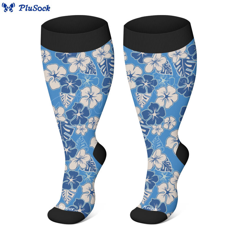 Plus Size Painted Skull Compression Socks(3 Pairs)