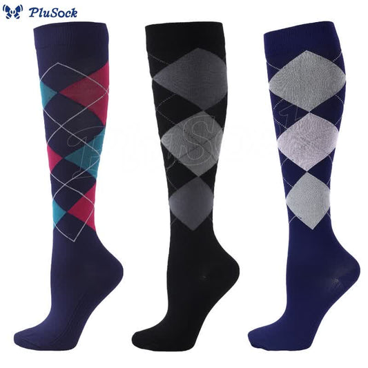 Diamond Lattice Compression Socks(3 Pairs)