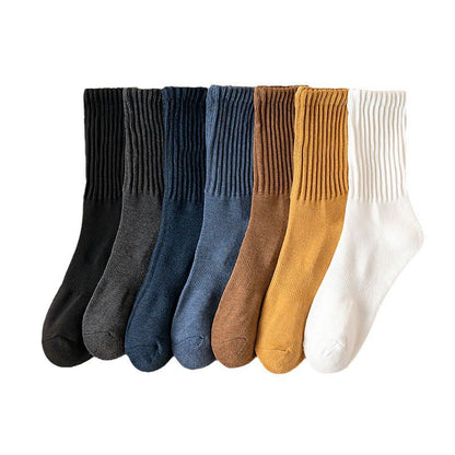 Plus Size Thick Stripes Quarter Socks(4 Pairs)