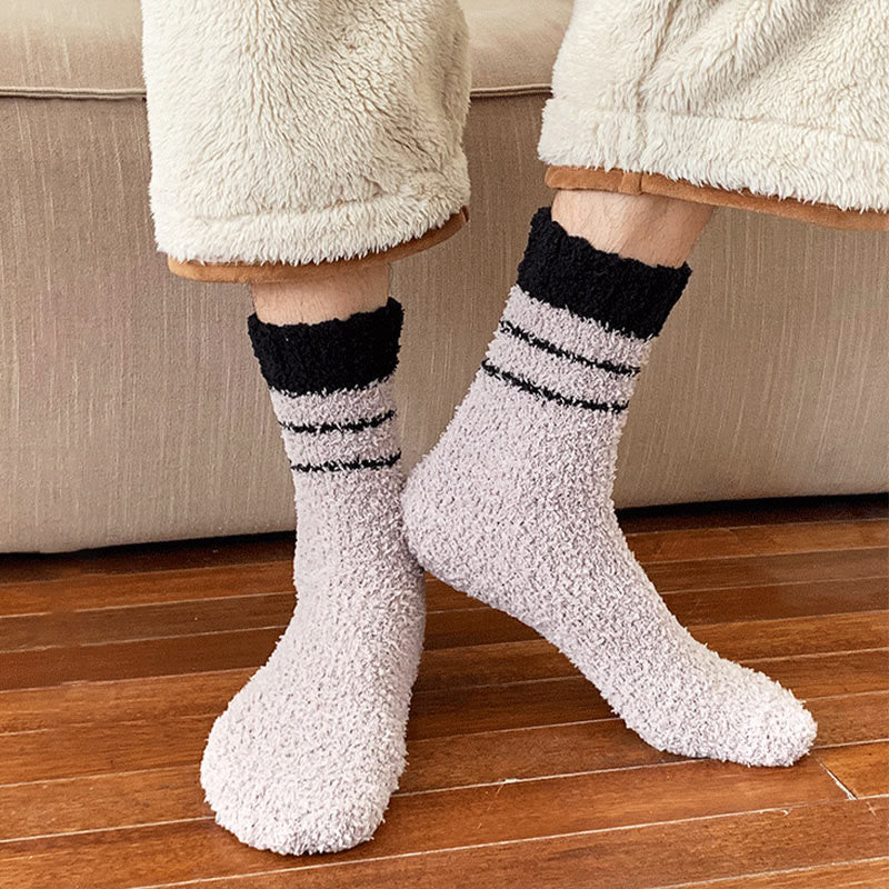 Plus Size Coral Fleece Quarter Socks(6 Pairs)