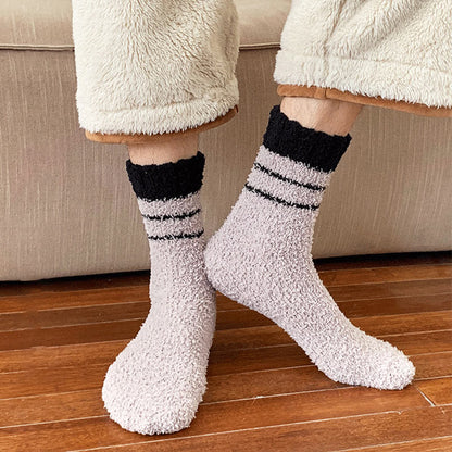 Plus Size Coral Fleece Quarter Socks(6 Pairs)