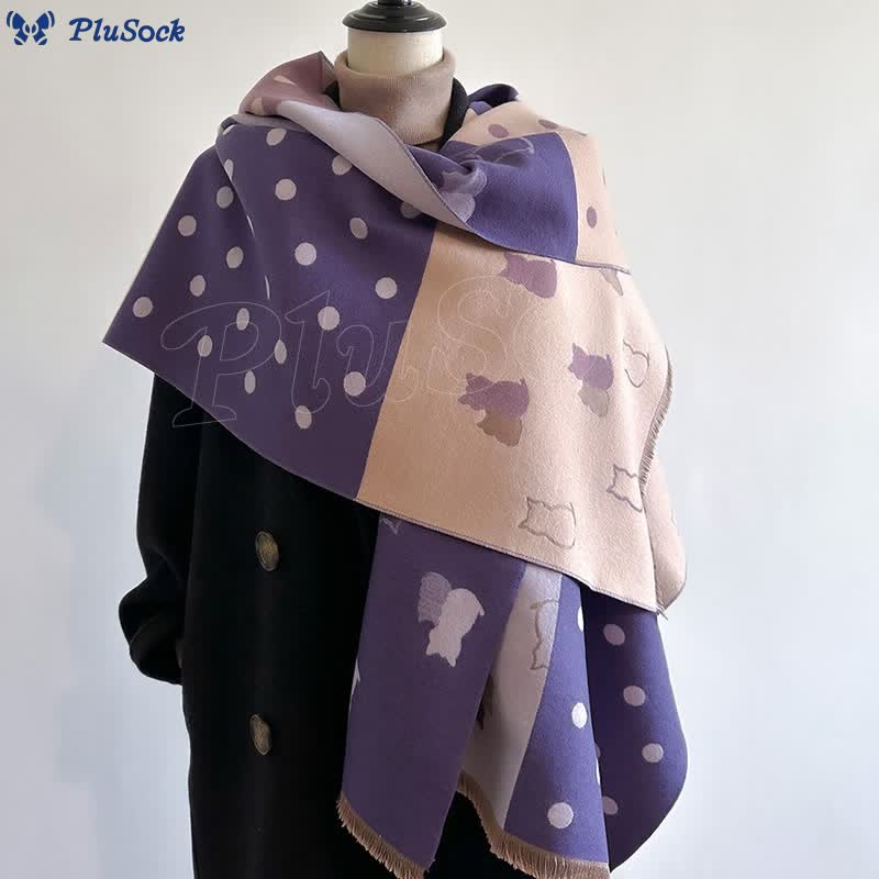 Polka Dots Soft Blanket Scarf