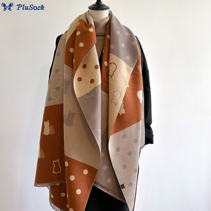 Polka Dots Soft Blanket Scarf