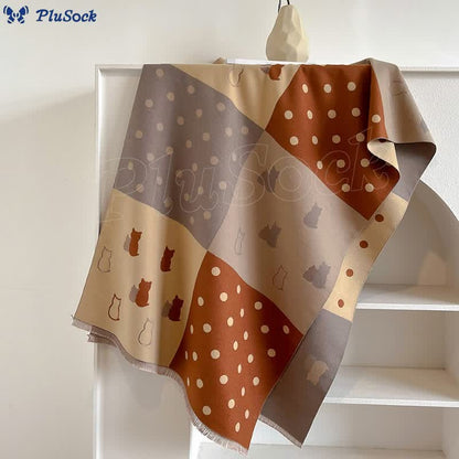 Polka Dots Soft Blanket Scarf