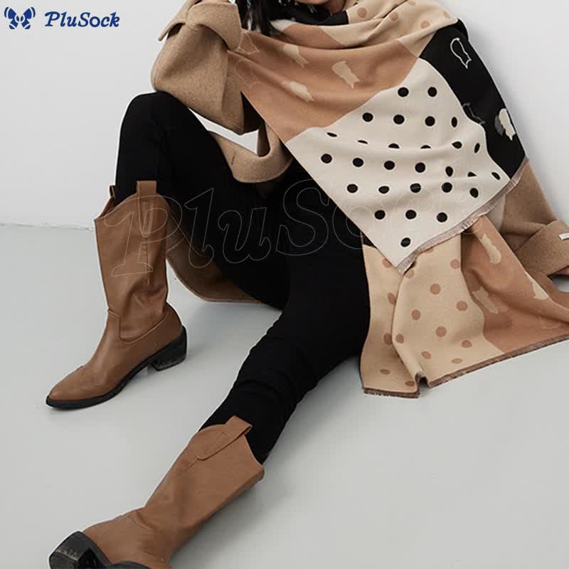 Polka Dots Soft Blanket Scarf