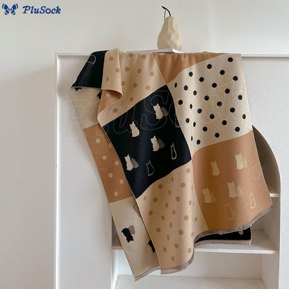 Polka Dots Soft Blanket Scarf