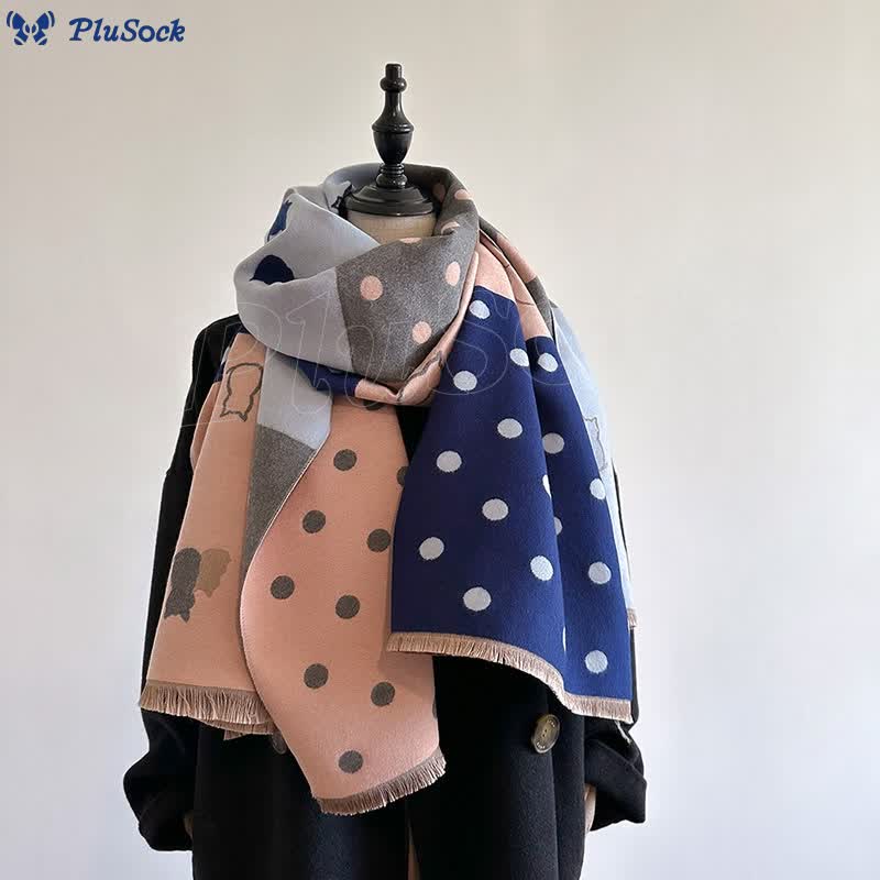 Polka Dots Soft Blanket Scarf