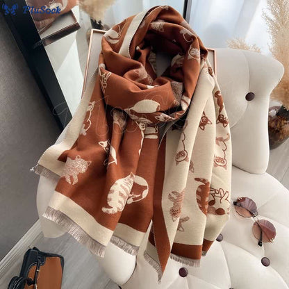 Stylish Cat Soft Blanket Scarf