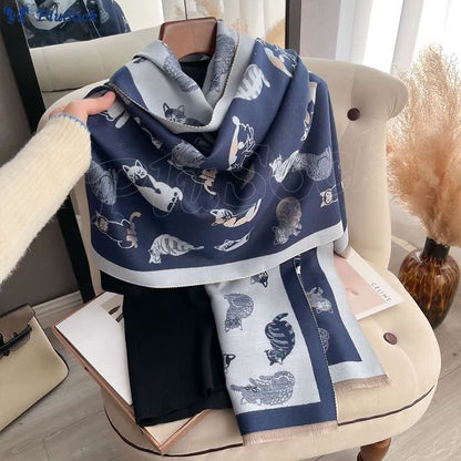 Stylish Cat Soft Blanket Scarf