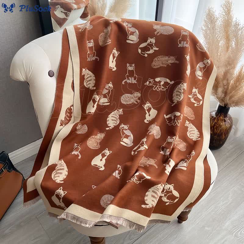 Stylish Cat Soft Blanket Scarf