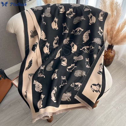 Stylish Cat Soft Blanket Scarf