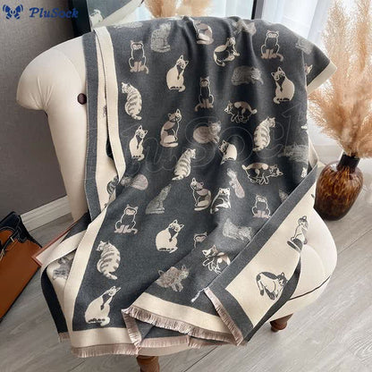 Stylish Cat Soft Blanket Scarf