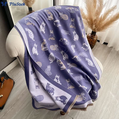 Stylish Cat Soft Blanket Scarf