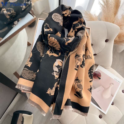 Stylish Cat Soft Blanket Scarf