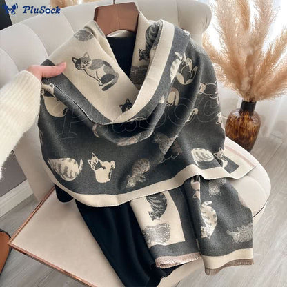 Stylish Cat Soft Blanket Scarf