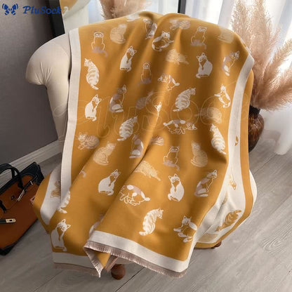 Stylish Cat Soft Blanket Scarf