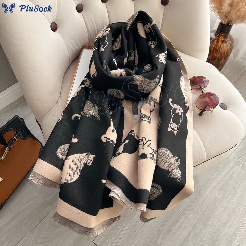 Stylish Cat Soft Blanket Scarf