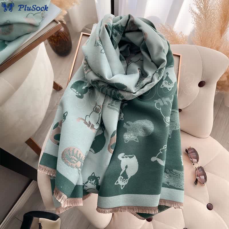 Stylish Cat Soft Blanket Scarf