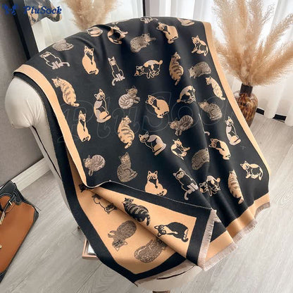 Stylish Cat Soft Blanket Scarf