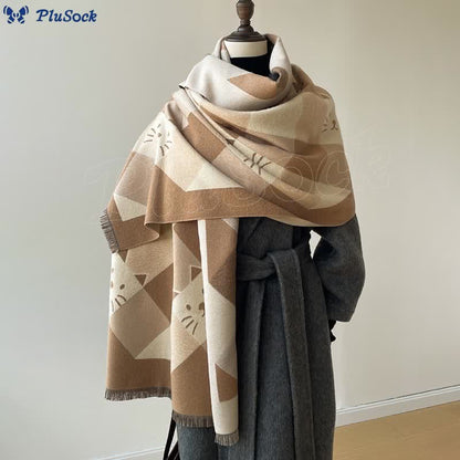 Geometric Square Blanket Scarf