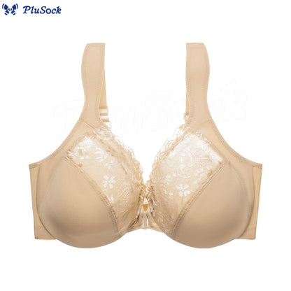 Plus Size Wide Strap Front Closure Underwire  Bra