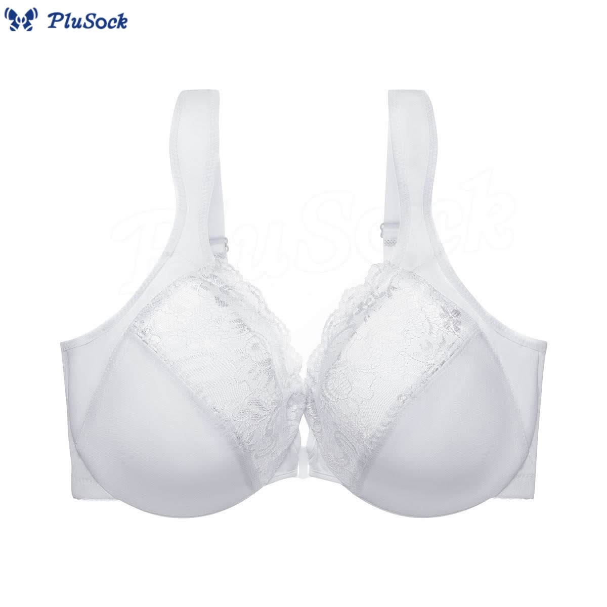 Plus Size Wide Strap Front Closure Underwire  Bra