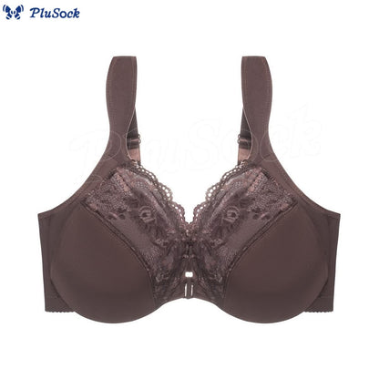 Plus Size Wide Strap Front Closure Underwire  Bra